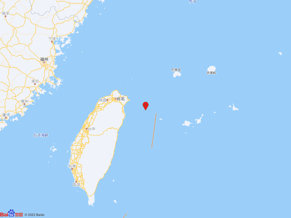 台湾宜兰县海域（北纬24.75度，东经122.51度）发生4.0级地震